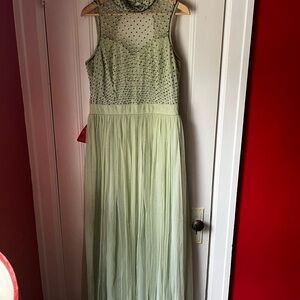 NWT Amelia Rose Modcloth An Unforgettable Evening Green Maxi Gown Dress Size 12